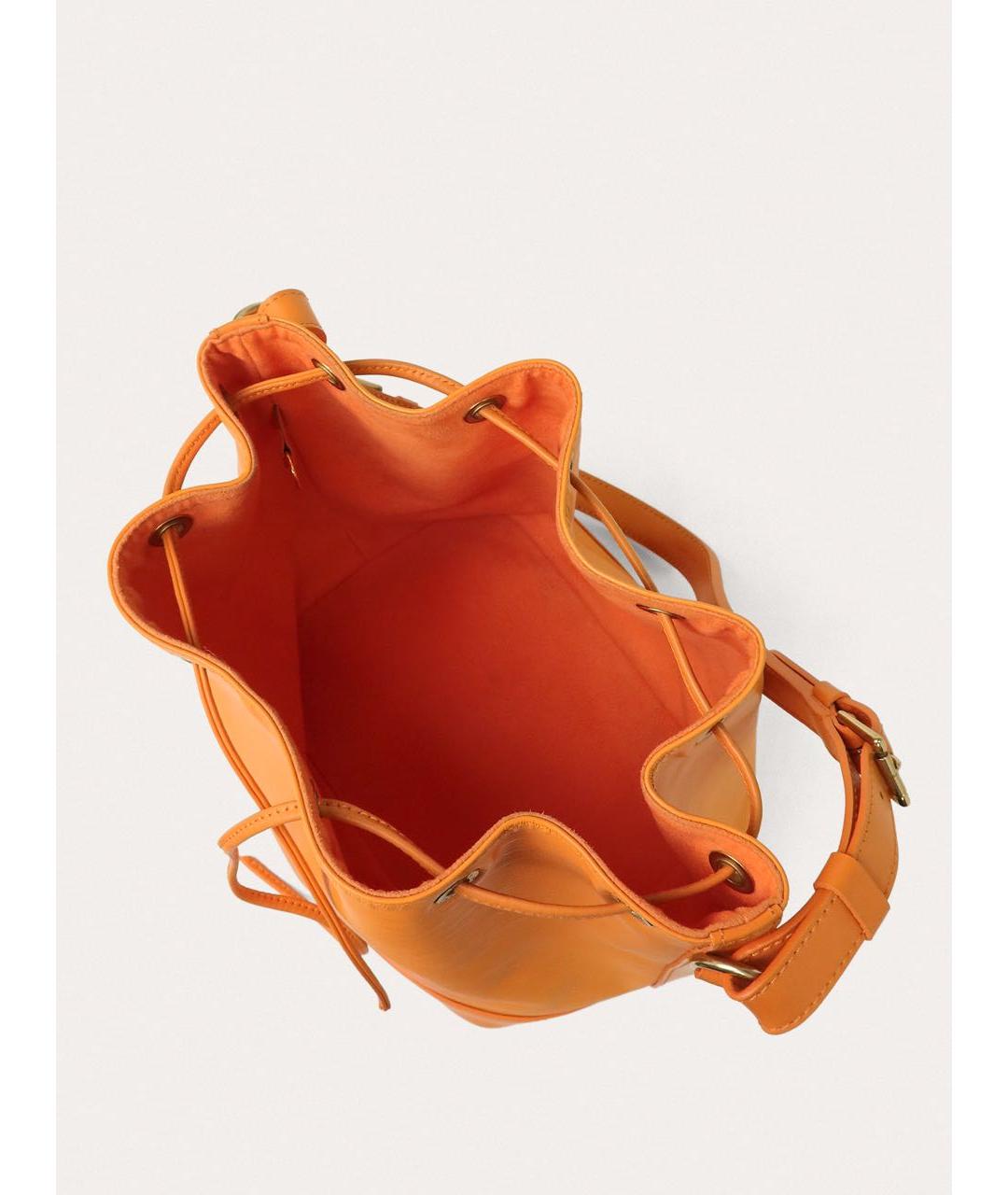 LOUIS VUITTON Оранжевая кожаная сумка через плечо, фото 4