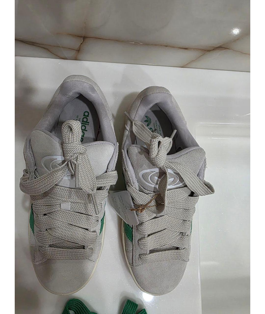 ADIDAS Серые замшевые низкие кроссовки / кеды, фото 3