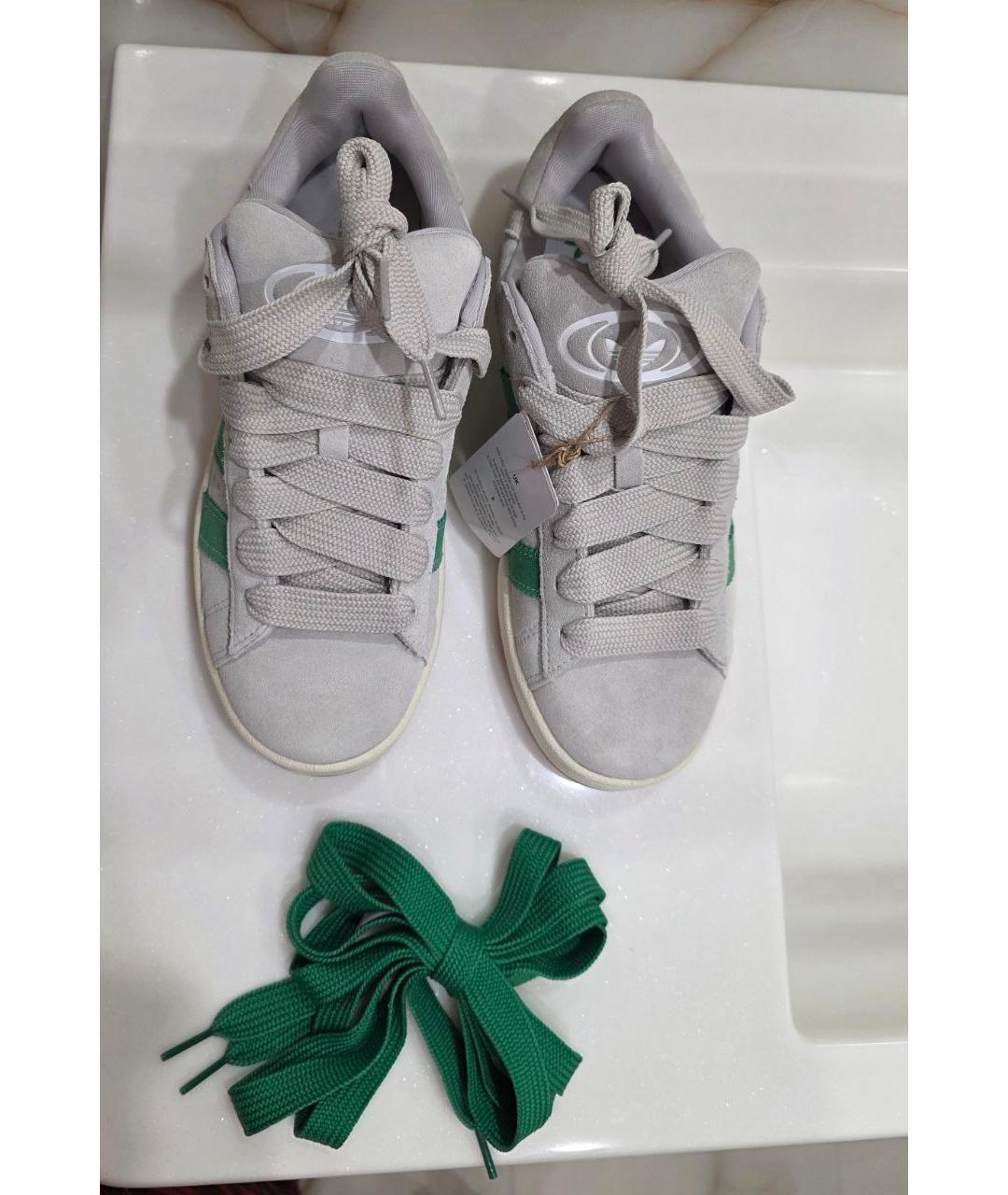 ADIDAS Серые замшевые низкие кроссовки / кеды, фото 7