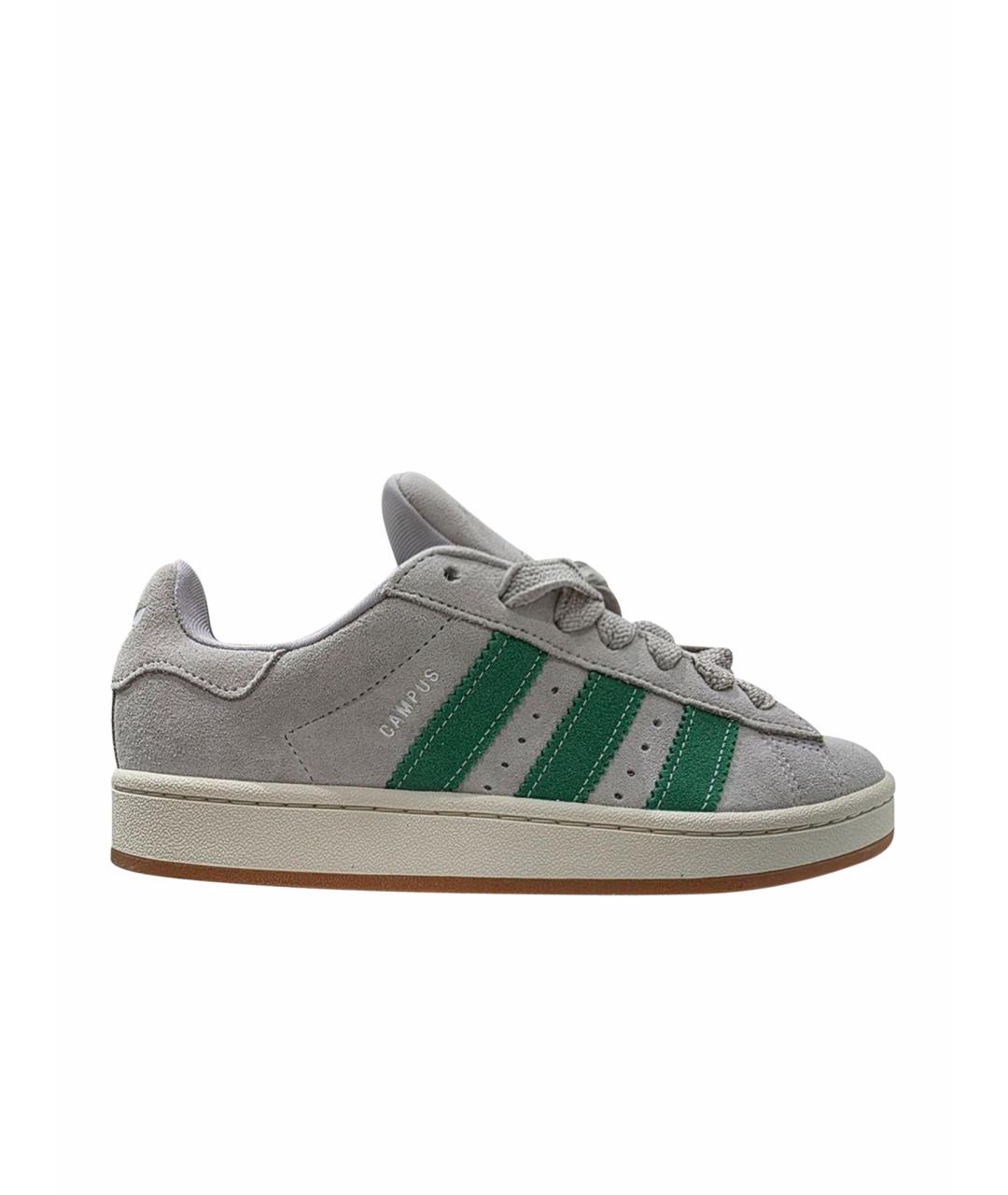 ADIDAS Серые замшевые низкие кроссовки / кеды, фото 1