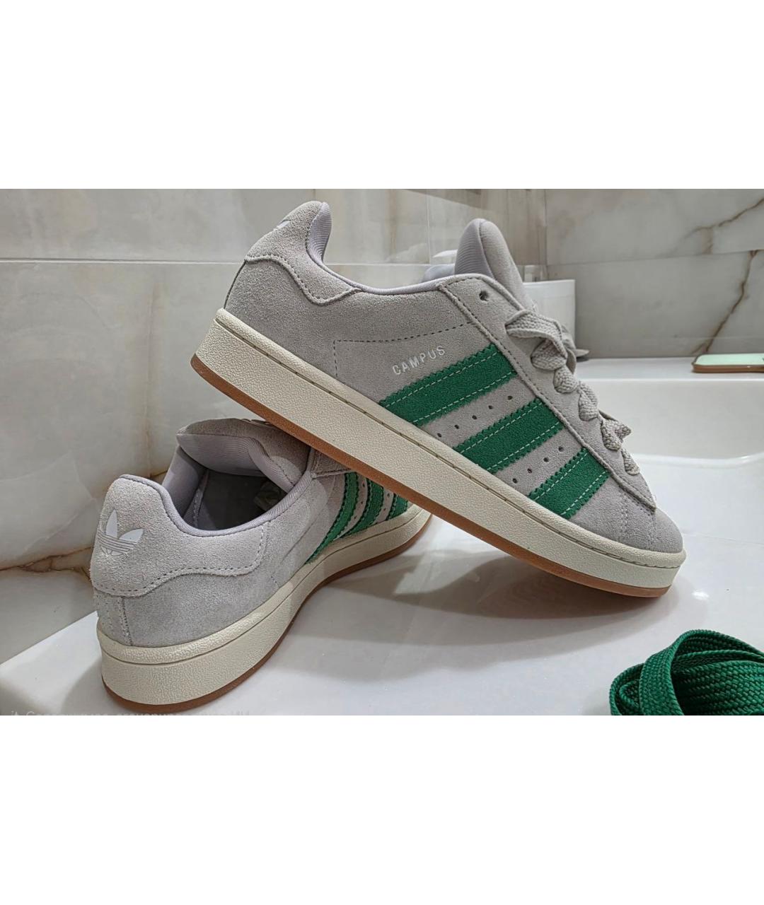 ADIDAS Серые замшевые низкие кроссовки / кеды, фото 10