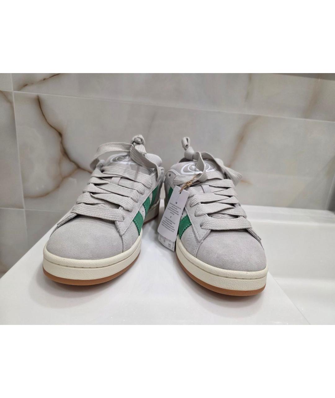 ADIDAS Серые замшевые низкие кроссовки / кеды, фото 2