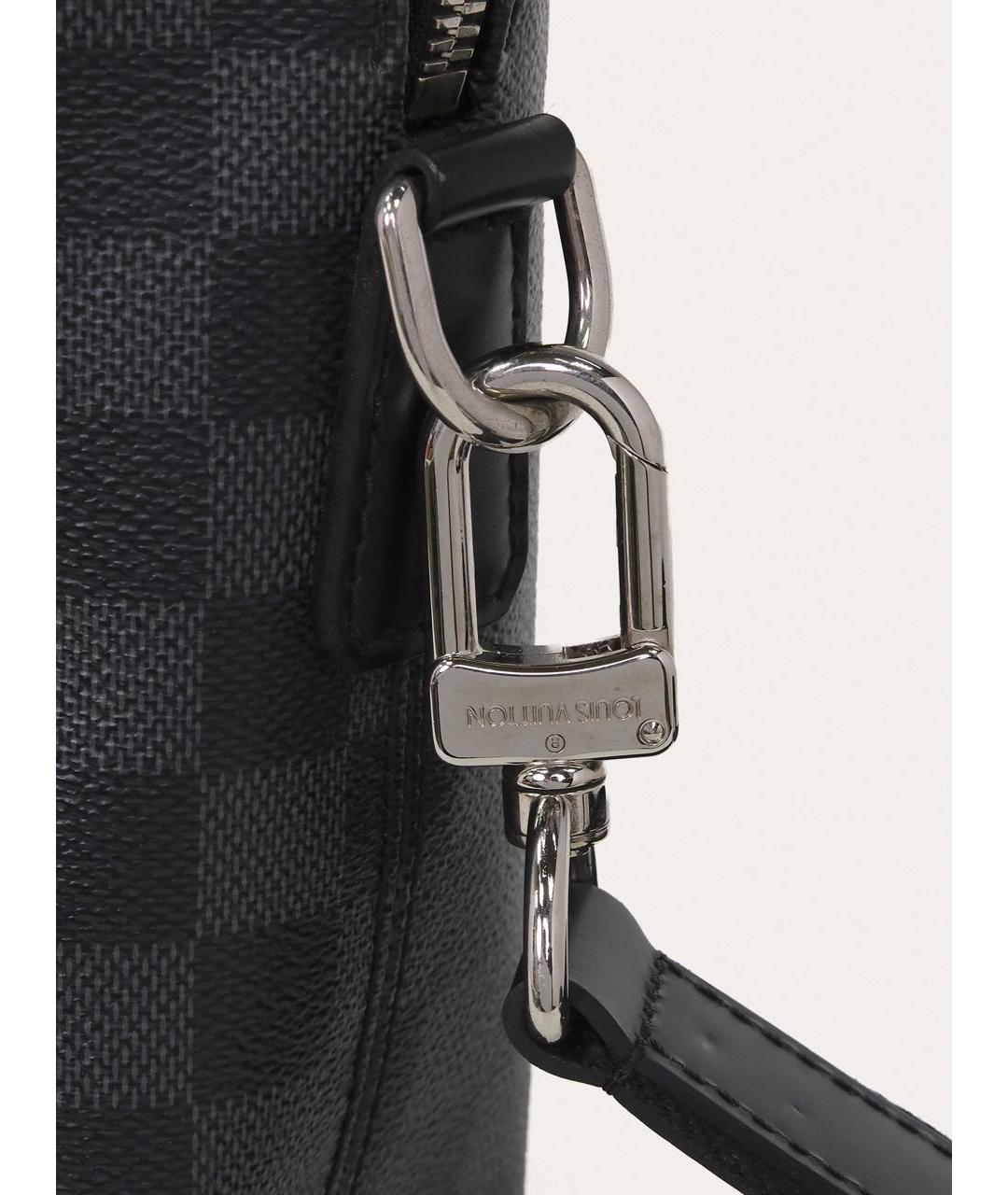 LOUIS VUITTON Черный портфель, фото 7