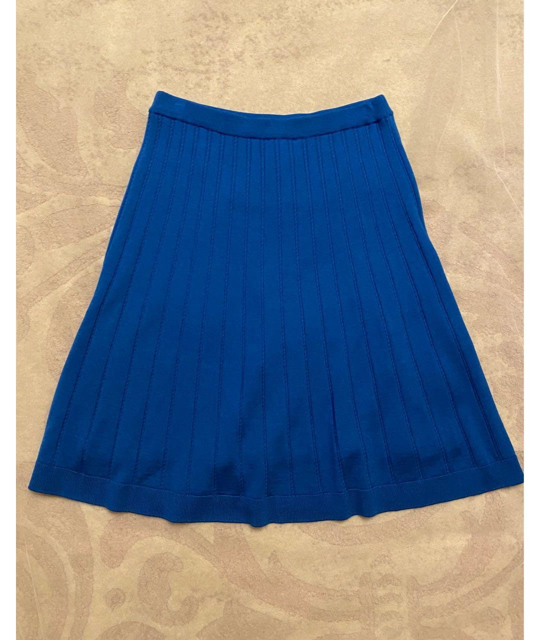 ESCADA Синяя шерстяная юбка миди, фото 6