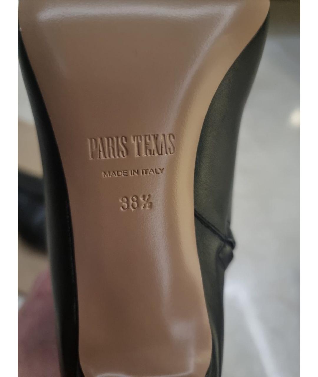 PARIS TEXAS Черные кожаные сапоги, фото 6