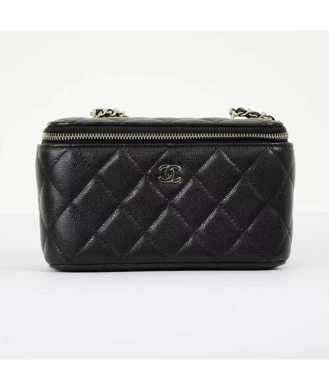 CHANEL Черная кожаная сумка через плечо, фото 2