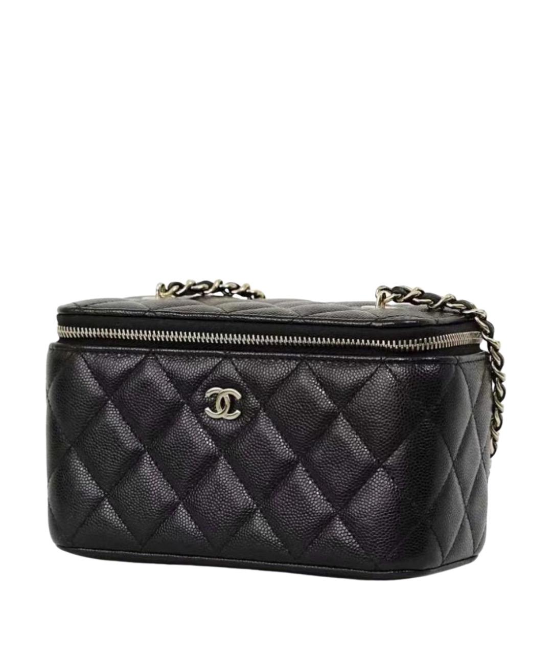 CHANEL Черная кожаная сумка через плечо, фото 1
