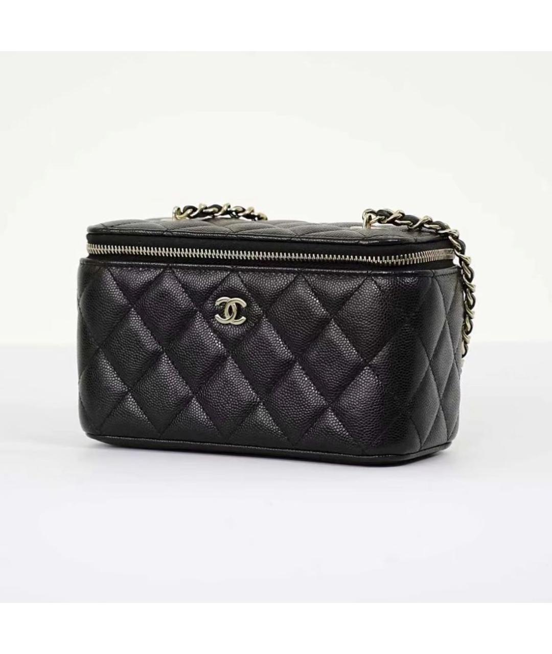 CHANEL Черная кожаная сумка через плечо, фото 5