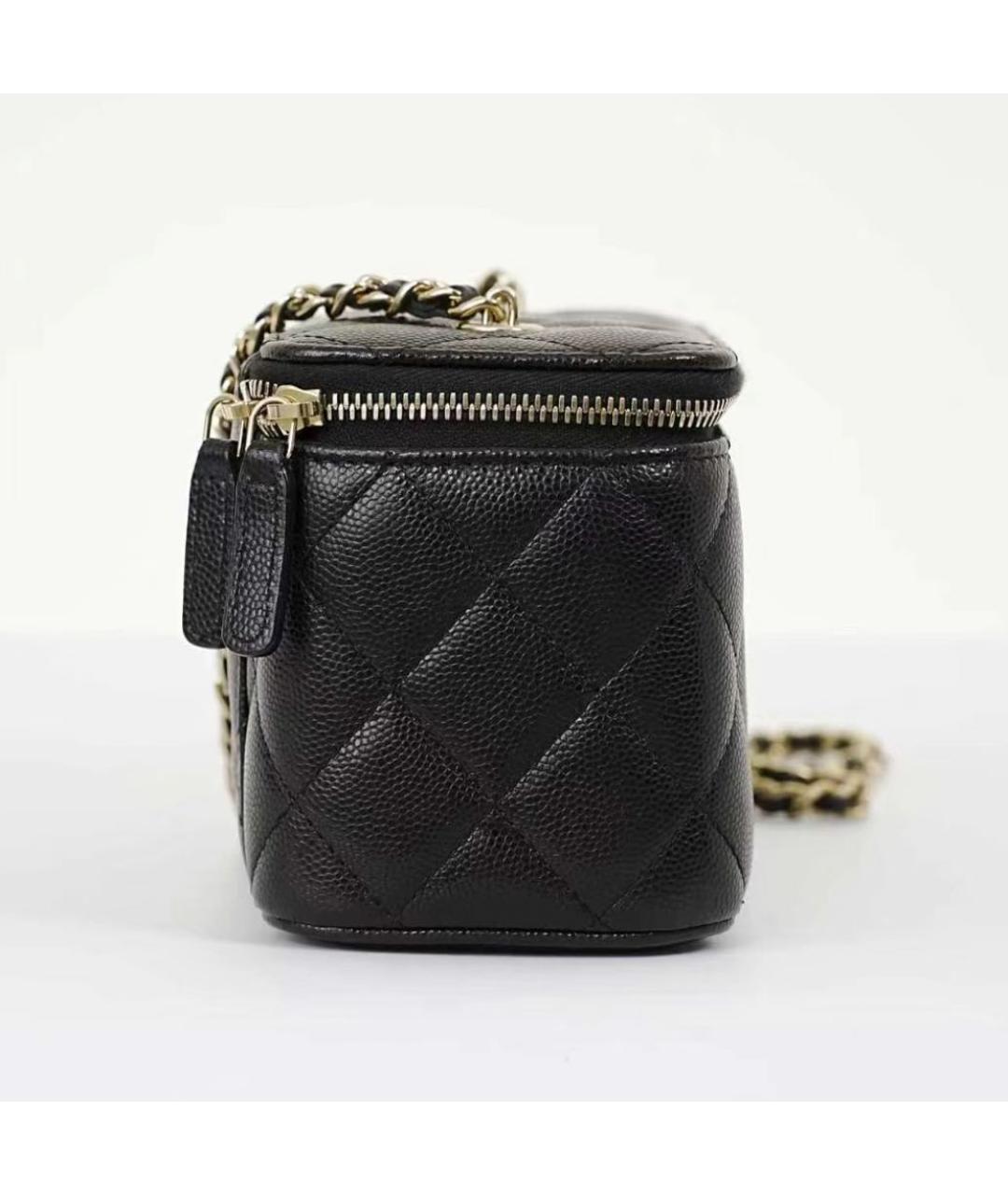 CHANEL Черная кожаная сумка через плечо, фото 3