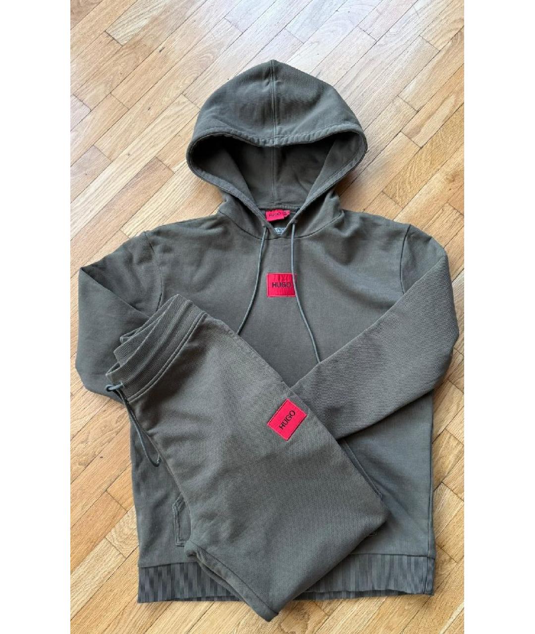 HUGO Хаки хлопковый спортивные костюмы, фото 2