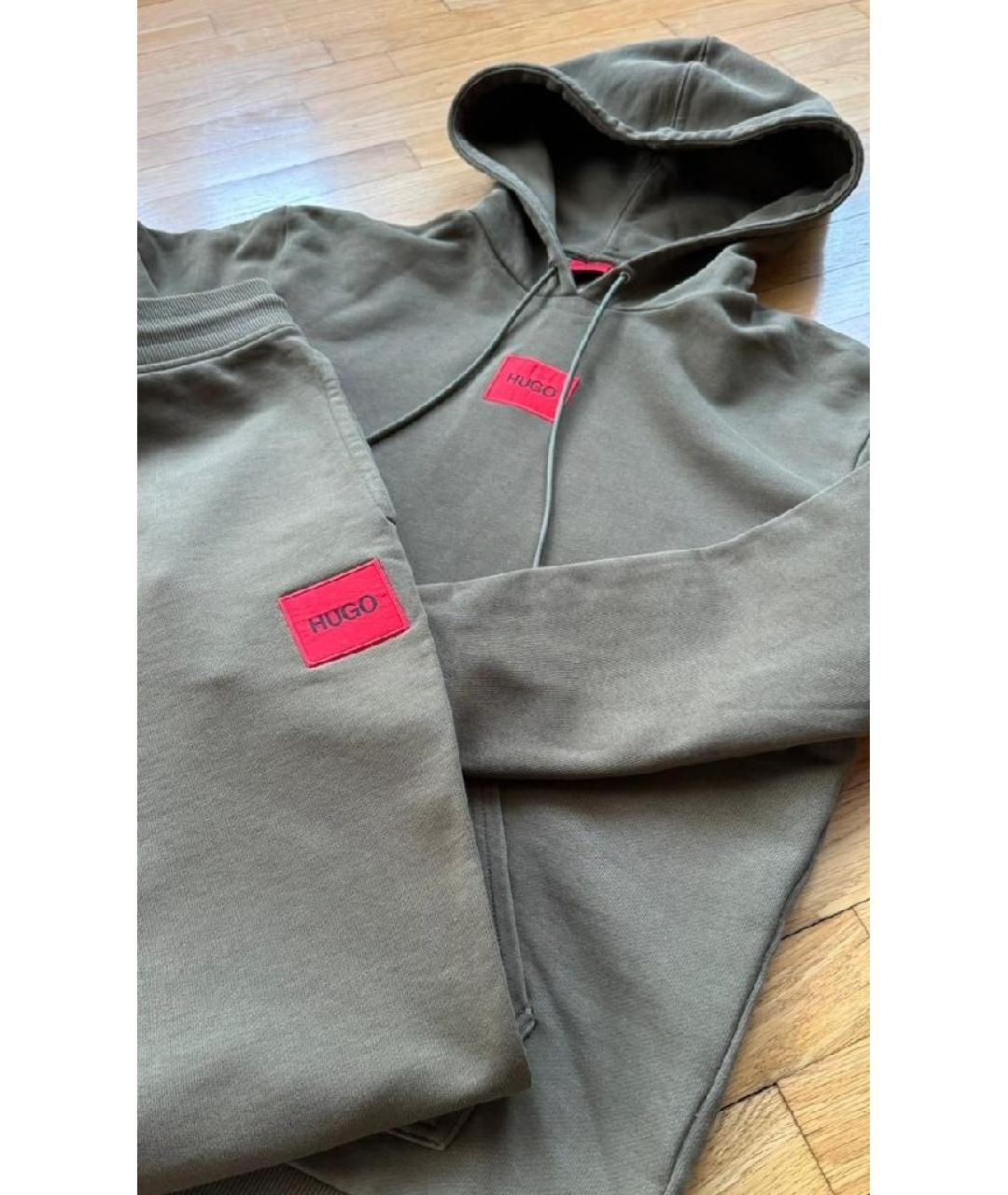 HUGO Хаки хлопковый спортивные костюмы, фото 4