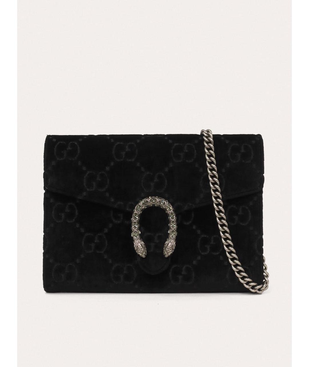GUCCI Черная замшевая сумка через плечо, фото 9