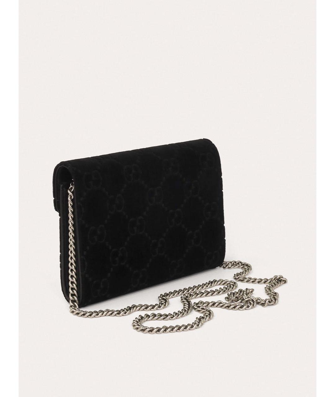 GUCCI Черная замшевая сумка через плечо, фото 3