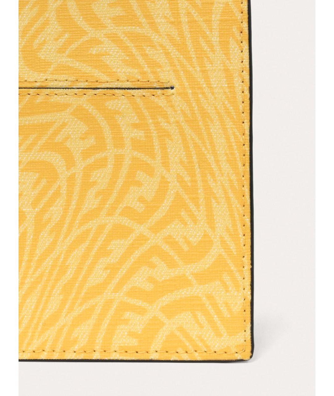 FENDI Желтая кожаная сумка через плечо, фото 6