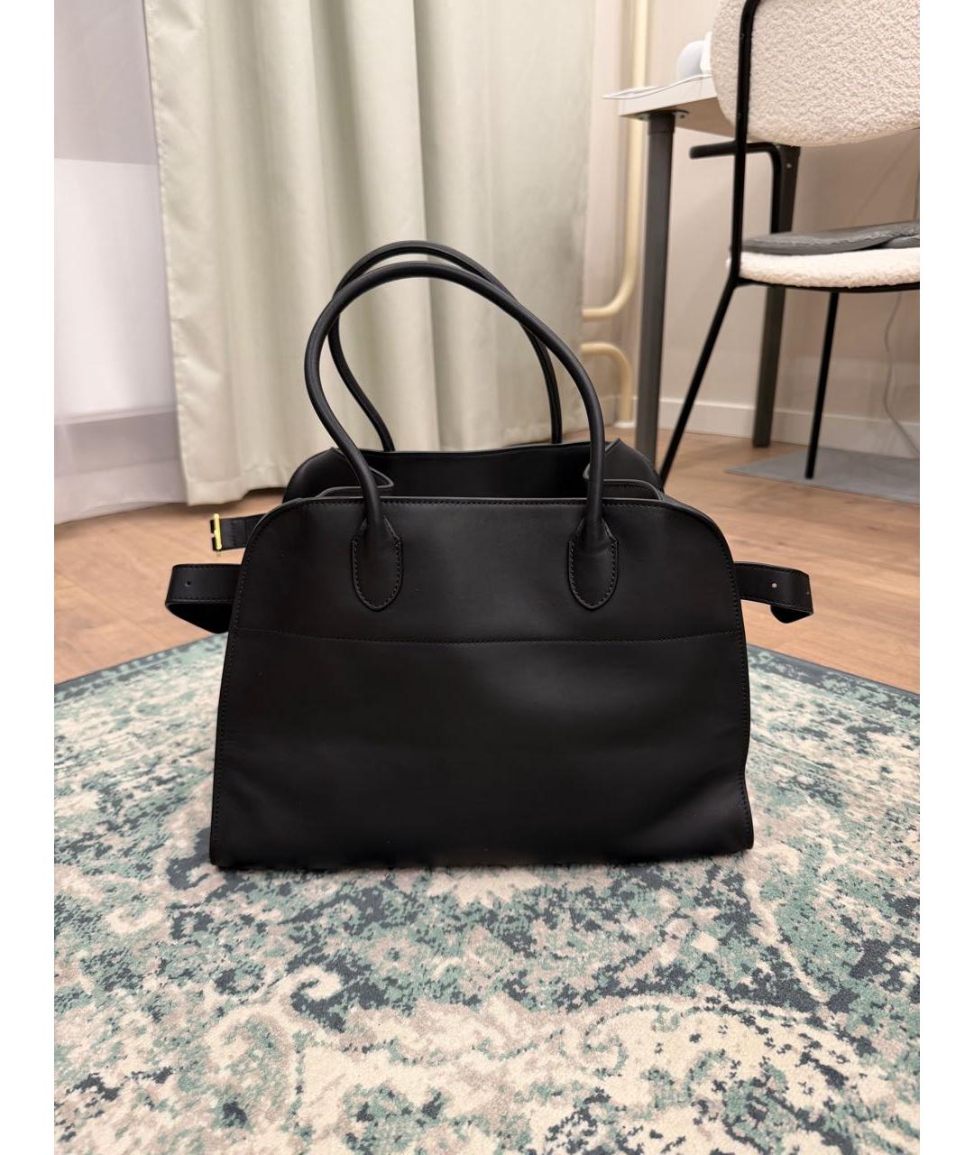 THE ROW Черная кожаная сумка тоут, фото 3