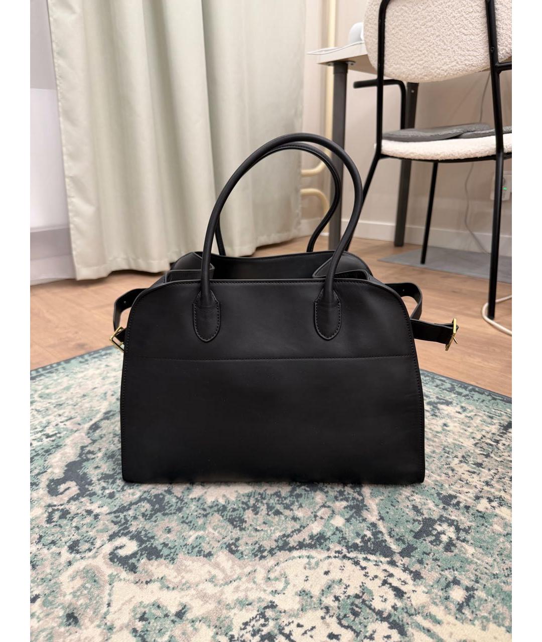 THE ROW Черная кожаная сумка тоут, фото 9