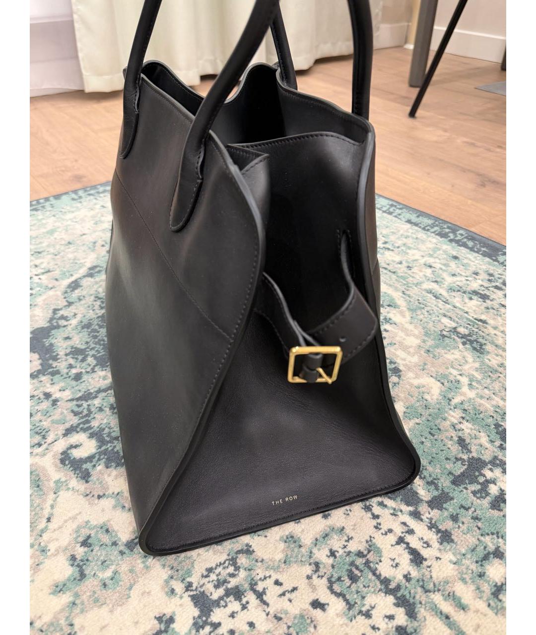 THE ROW Черная кожаная сумка тоут, фото 6
