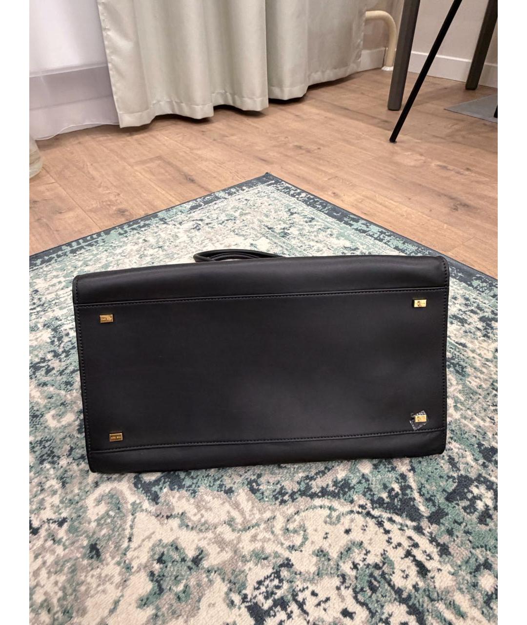 THE ROW Черная кожаная сумка тоут, фото 5