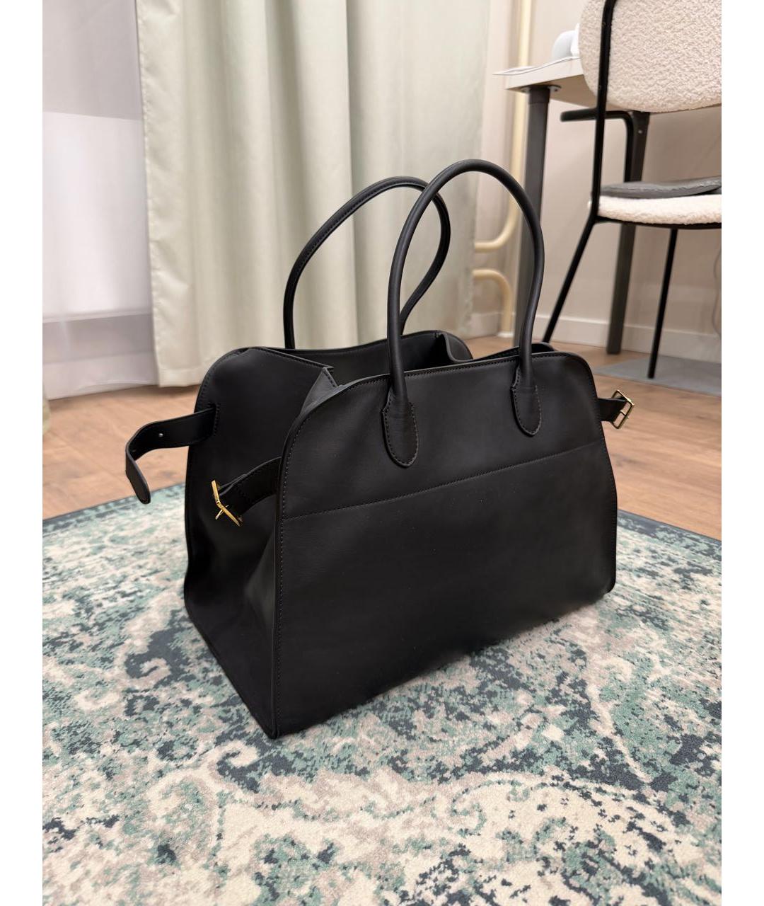 THE ROW Черная кожаная сумка тоут, фото 2