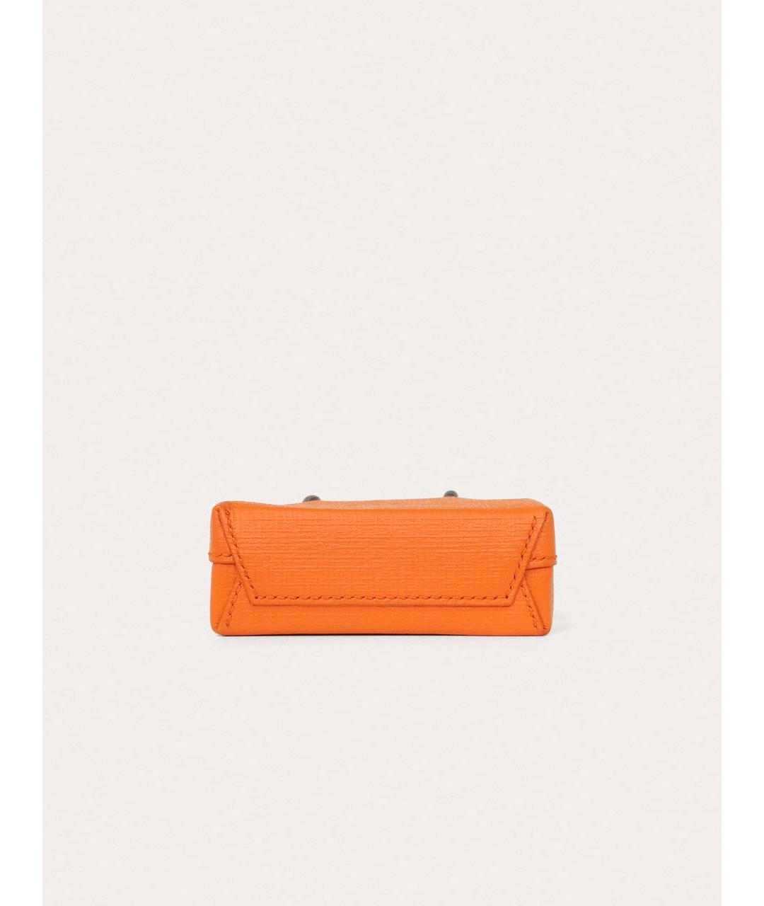 BALENCIAGA Оранжевая кожаная сумка через плечо, фото 4