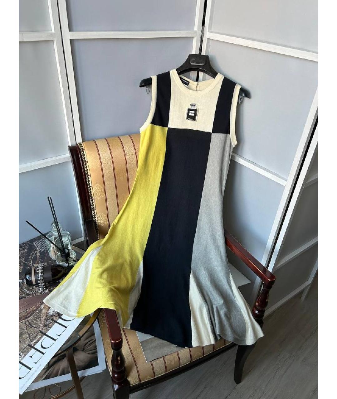 CHANEL Мульти хлопковое повседневное платье, фото 10