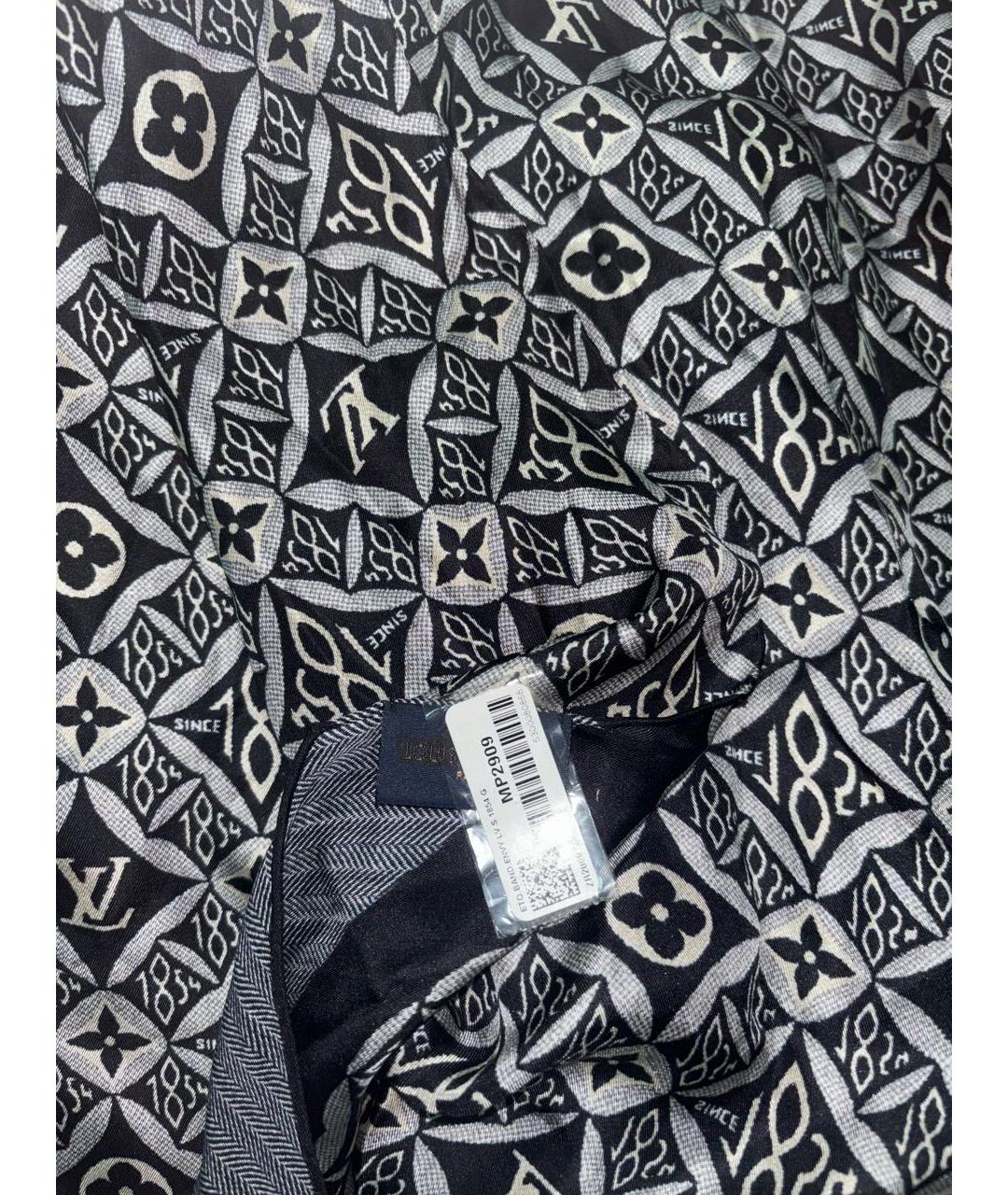LOUIS VUITTON Антрацитовый платок, фото 2