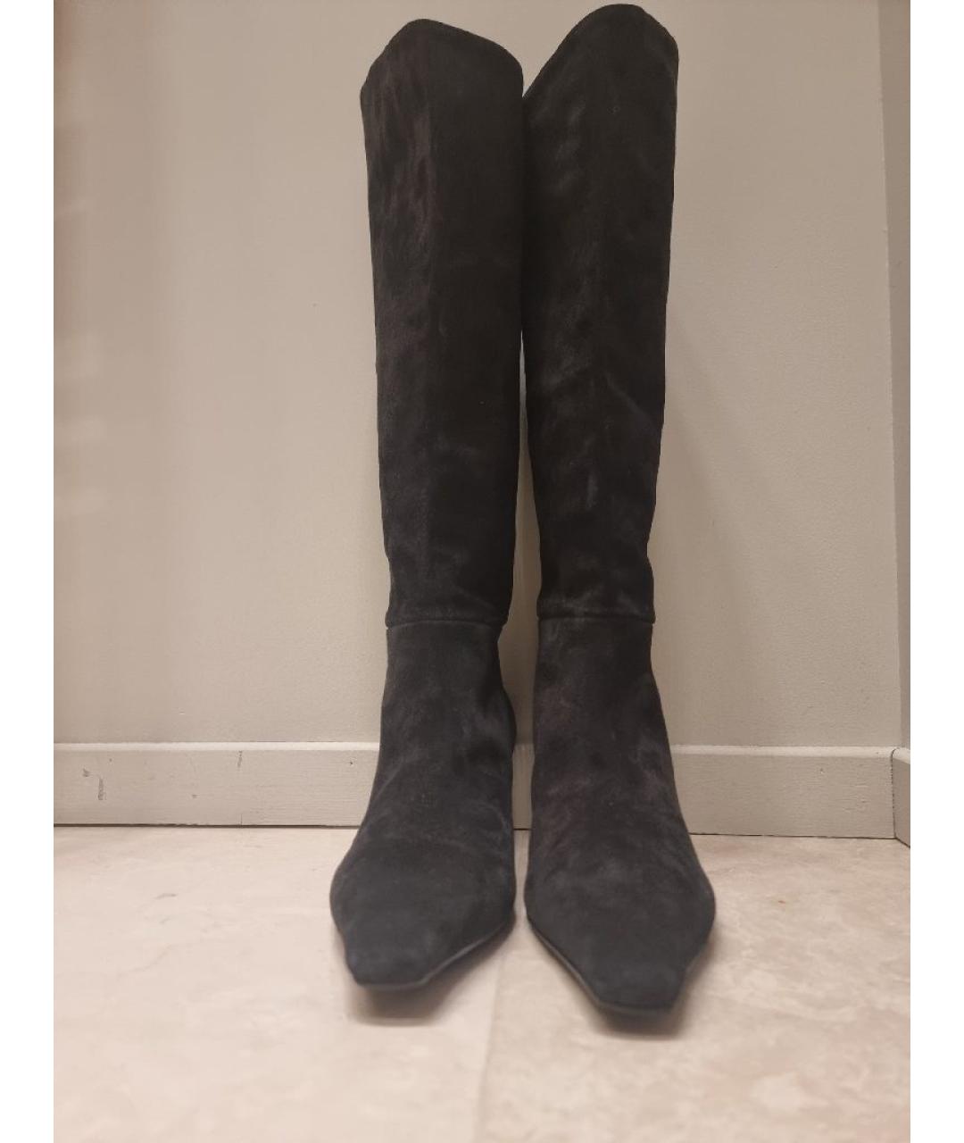 NEOUS Черные замшевые сапоги, фото 2