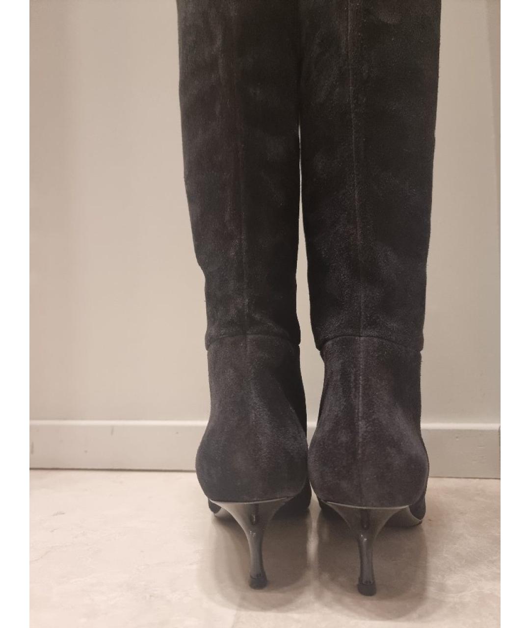 NEOUS Черные замшевые сапоги, фото 4
