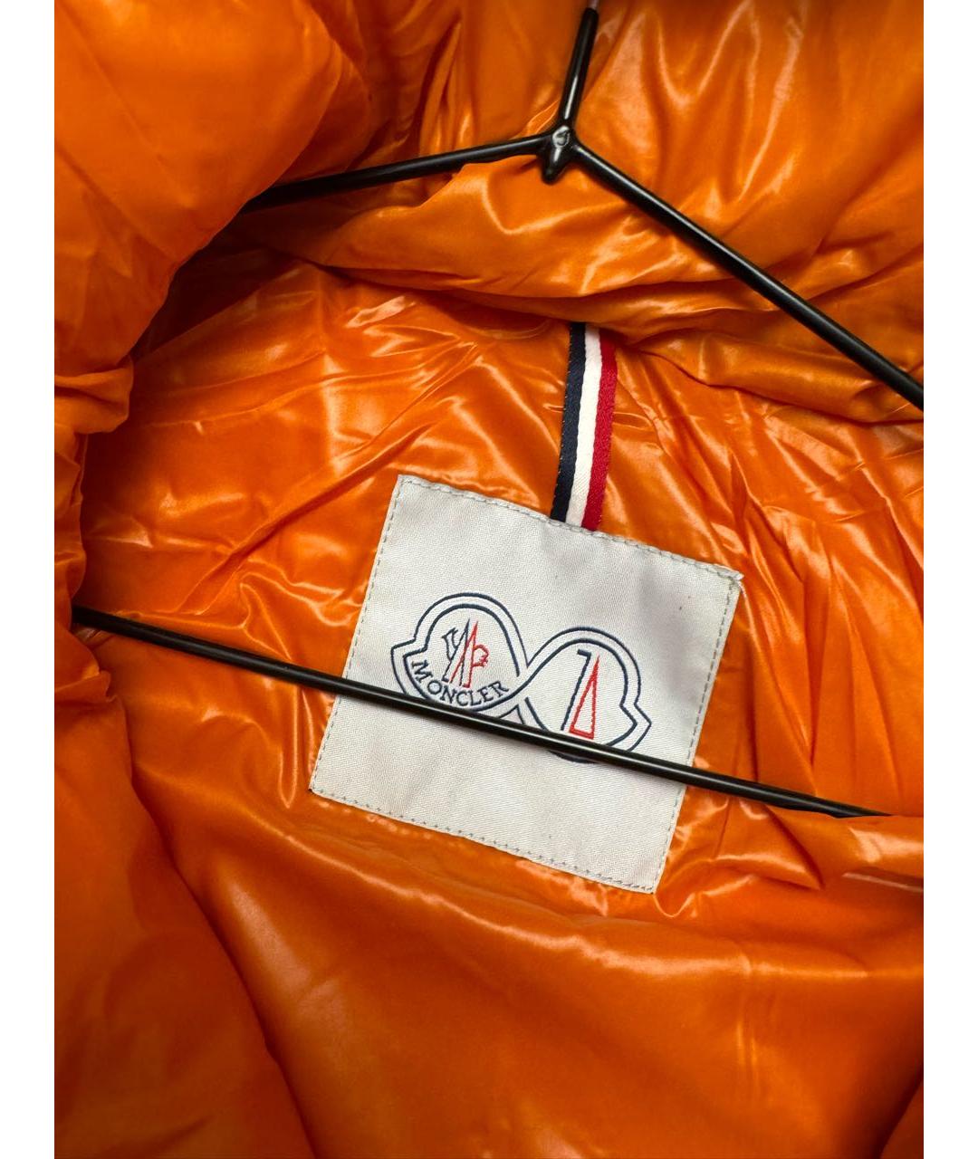 MONCLER Оранжевый пуховик, фото 3