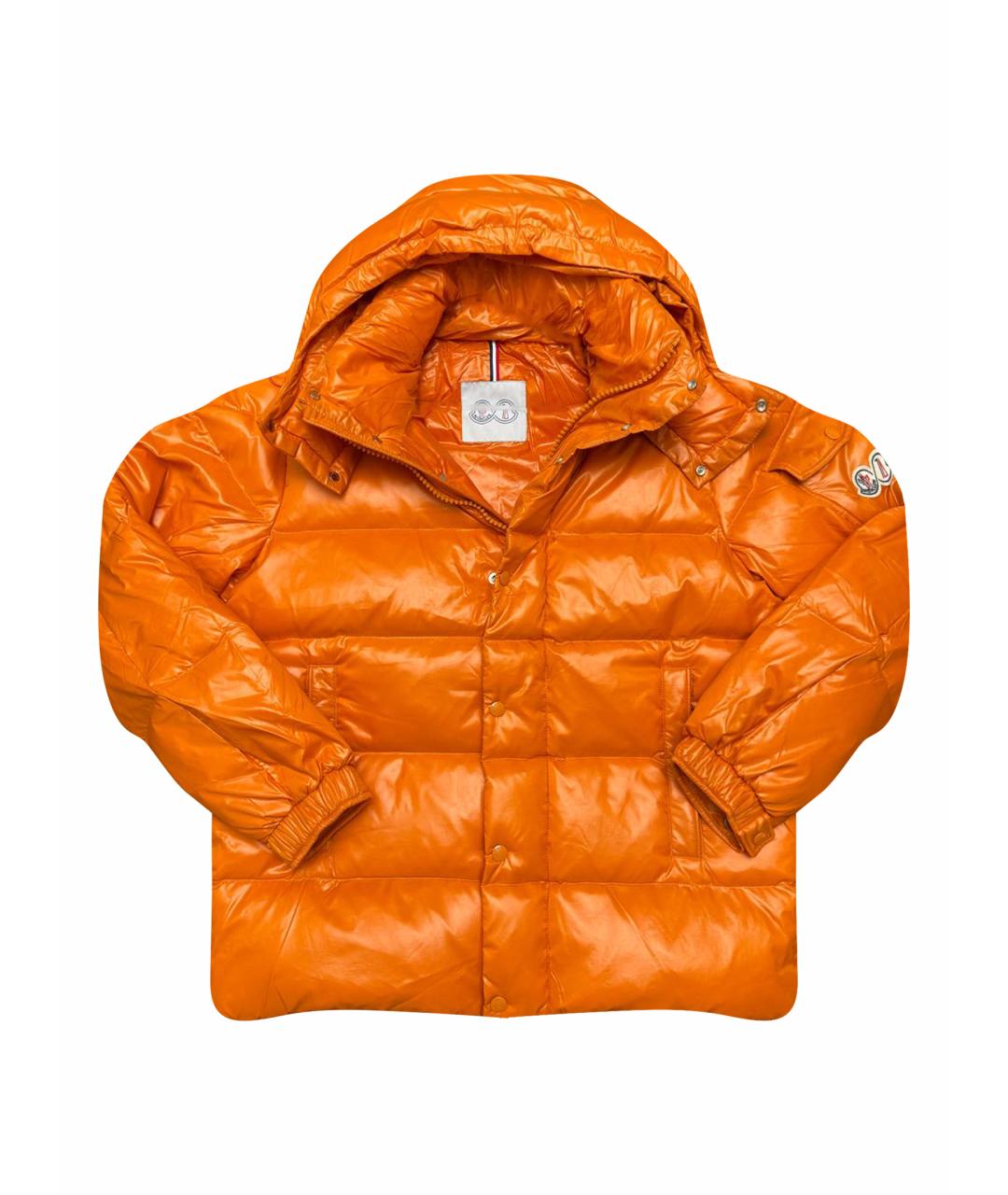 MONCLER Оранжевый пуховик, фото 1