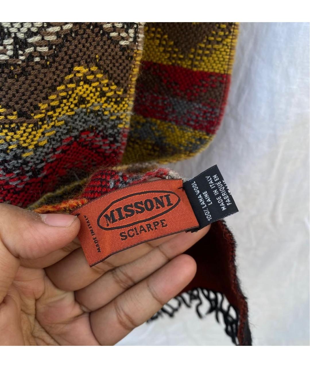 MISSONI Мульти шерстяной шарф, фото 4