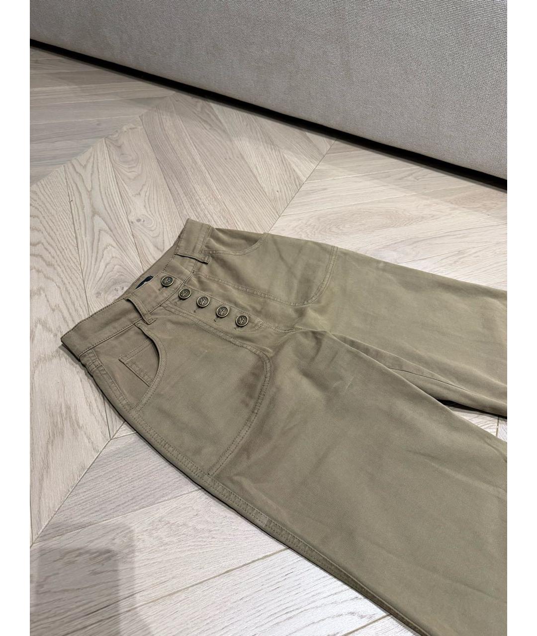 ETRO Хаки джинсы клеш, фото 7