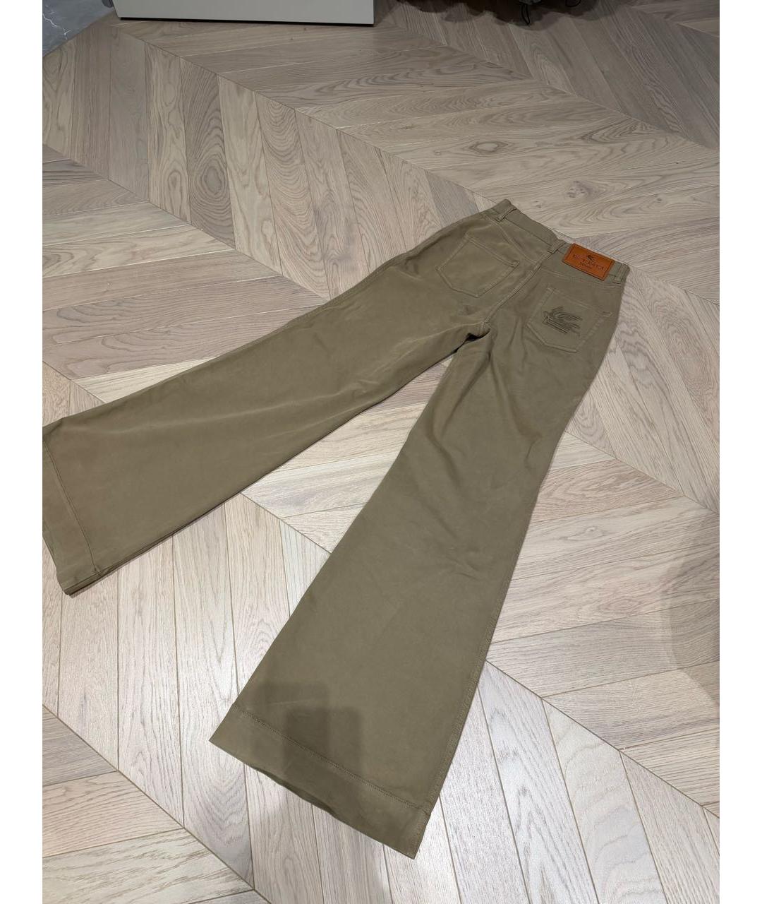 ETRO Хаки джинсы клеш, фото 6