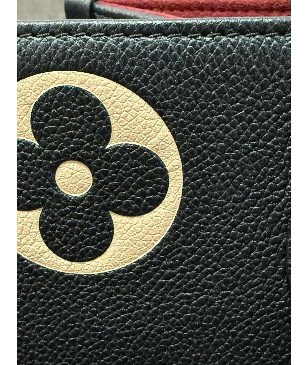 LOUIS VUITTON Черная кожаная сумка тоут, фото 6