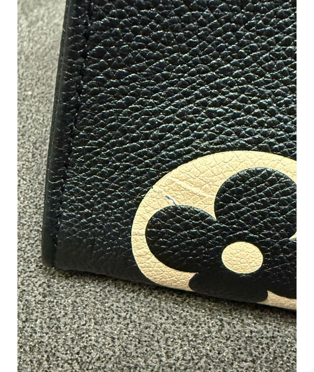 LOUIS VUITTON Черная кожаная сумка тоут, фото 7