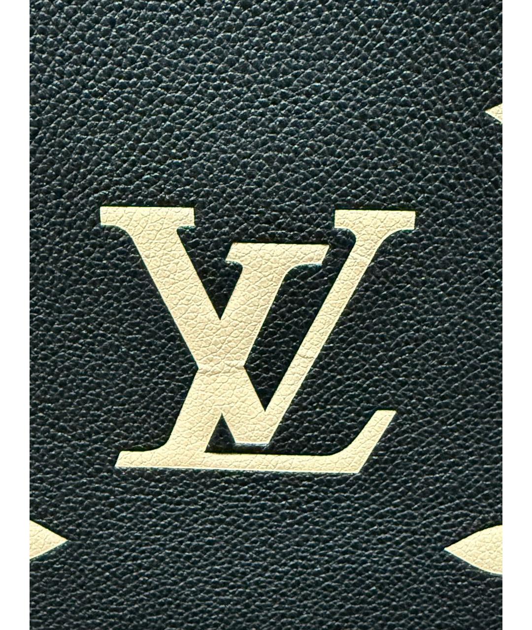 LOUIS VUITTON Черная кожаная сумка тоут, фото 8