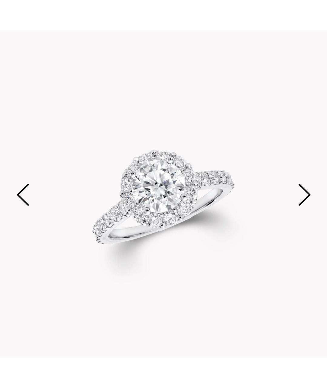 GRAFF Серебряное кольцо из белого золота, фото 4