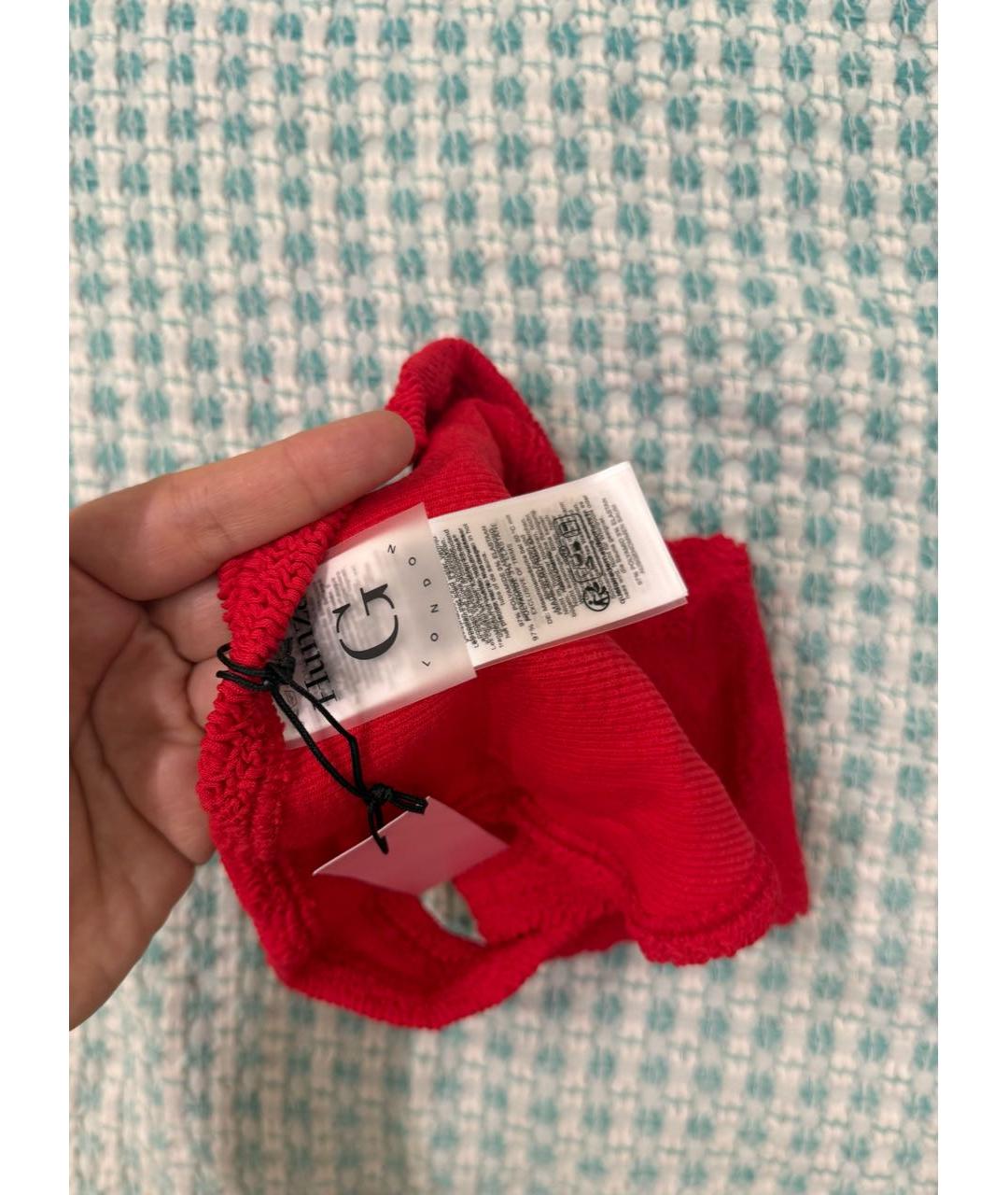 HUNZA G Красный полиамидовый купальник, фото 6