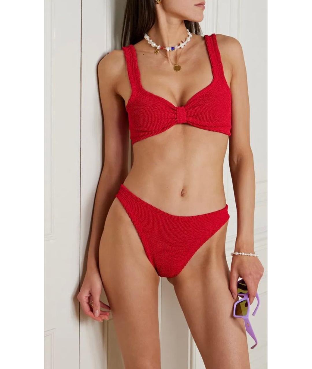 HUNZA G Красный полиамидовый купальник, фото 7