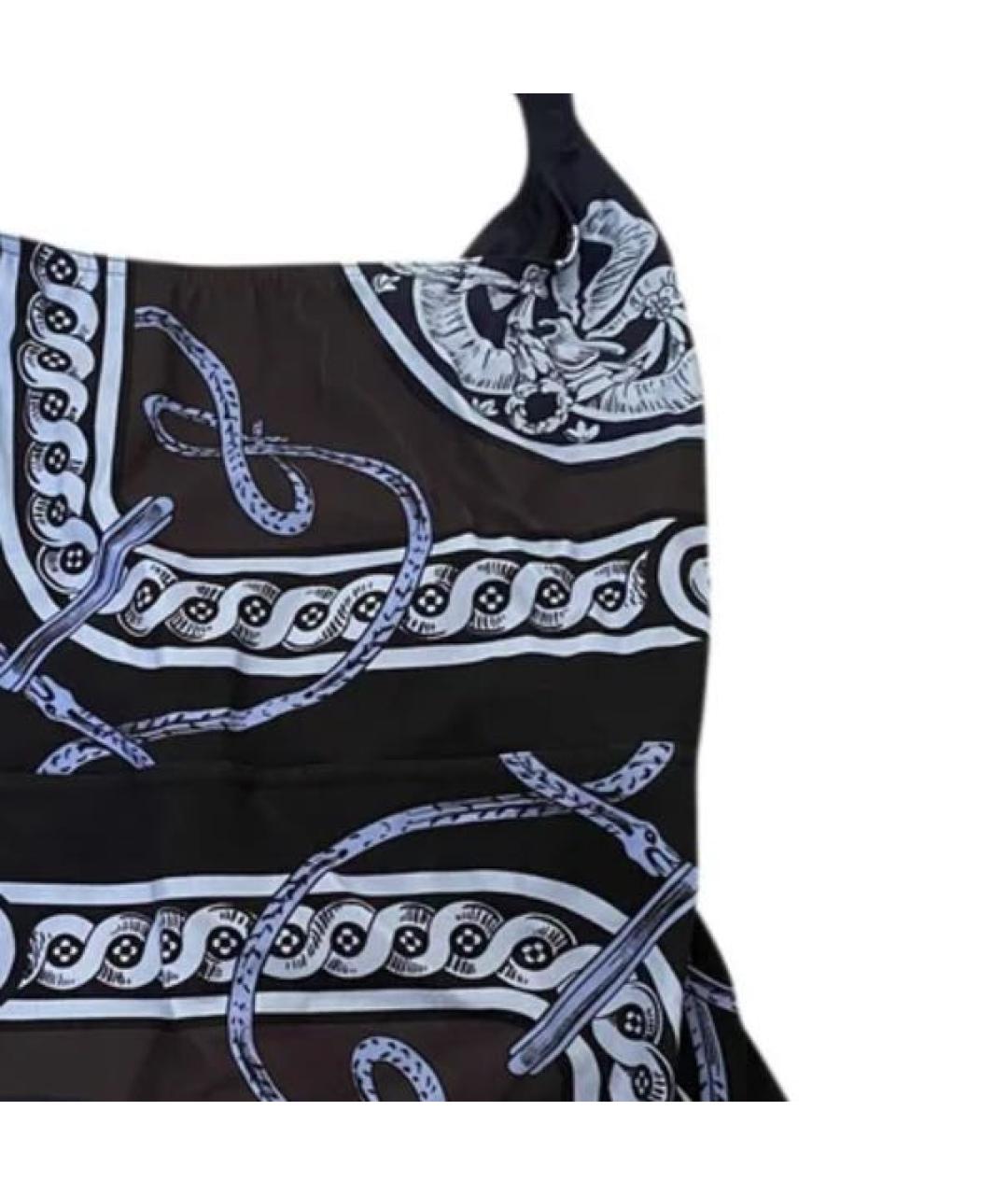 HERMES Темно-синий полиэстеровый купальник, фото 2