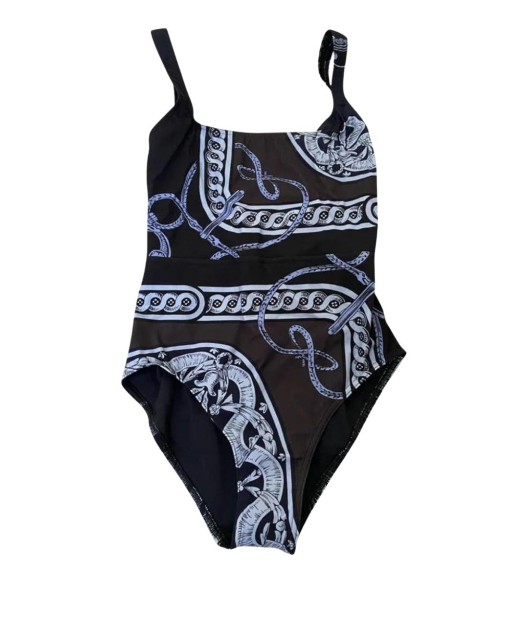 HERMES Темно-синий полиэстеровый купальник, фото 5