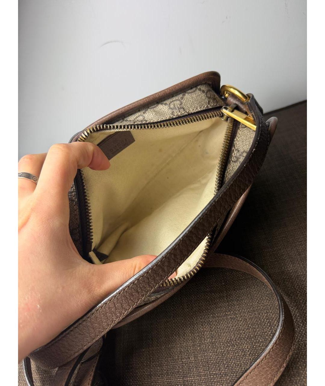 GUCCI Коричневая сумка с короткими ручками, фото 6