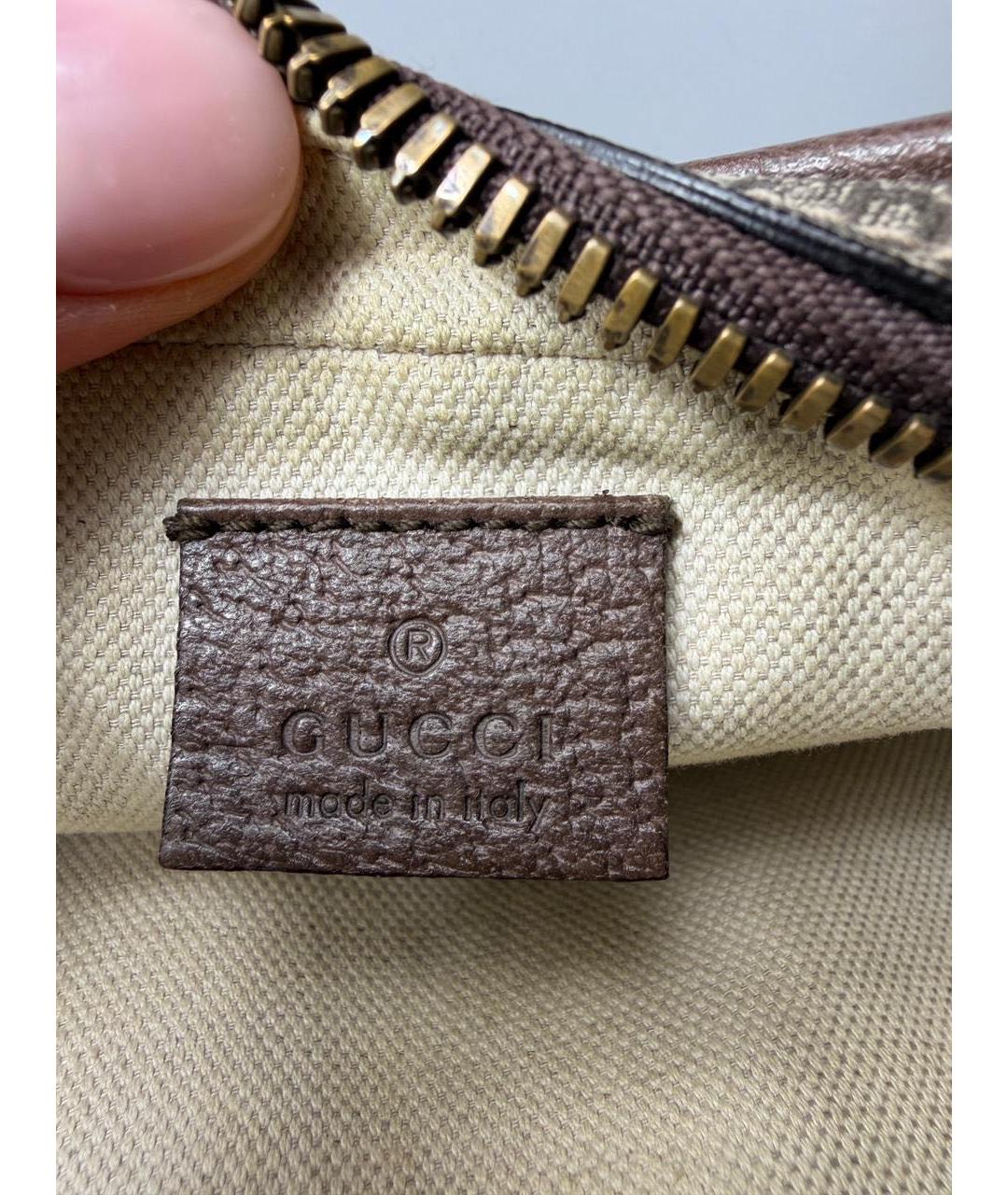 GUCCI Коричневая сумка с короткими ручками, фото 5