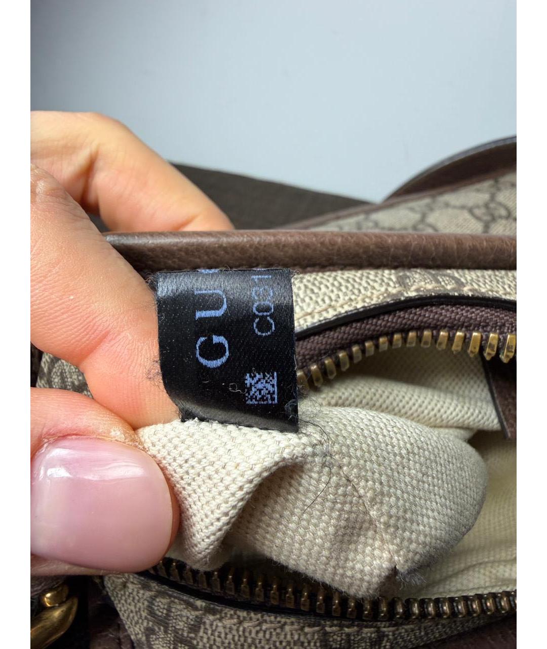 GUCCI Коричневая сумка с короткими ручками, фото 3