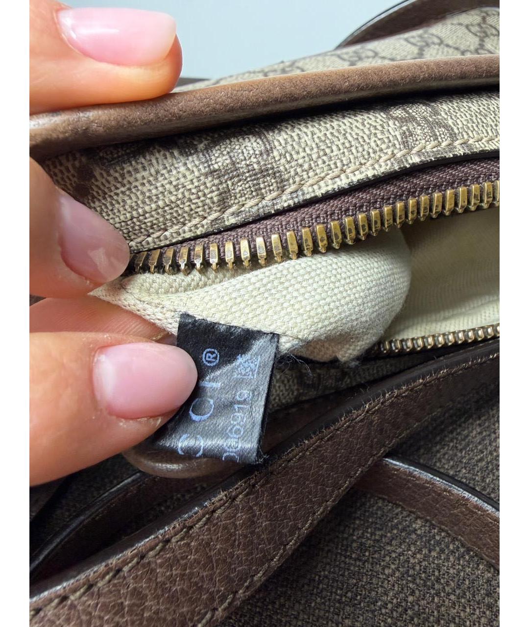 GUCCI Коричневая сумка с короткими ручками, фото 2