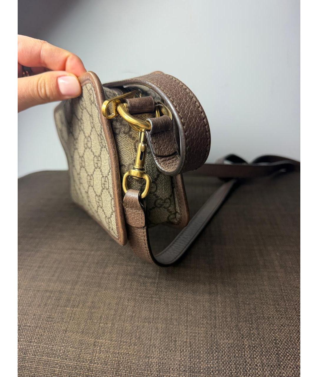 GUCCI Коричневая сумка с короткими ручками, фото 4