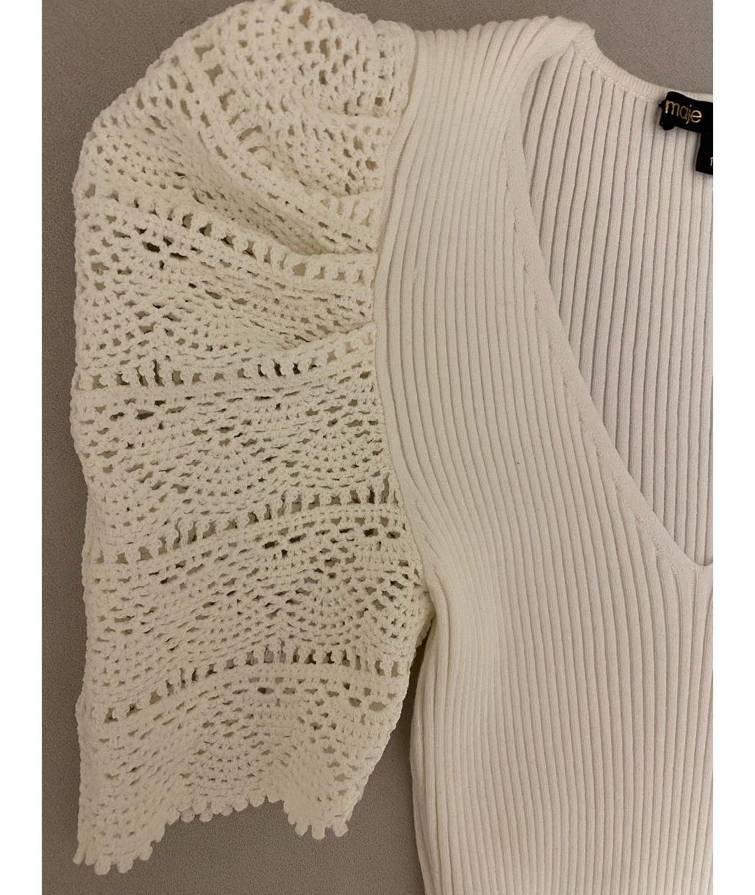 MAJE Белый вискозный джемпер / свитер, фото 2