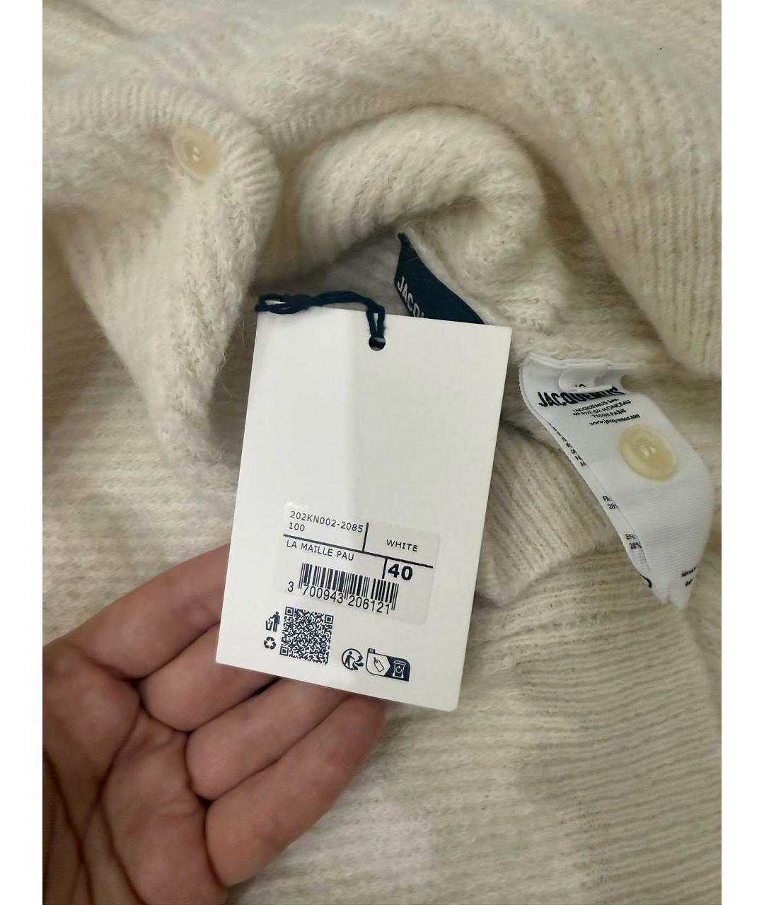 JACQUEMUS Белый шерстяной джемпер / свитер, фото 3