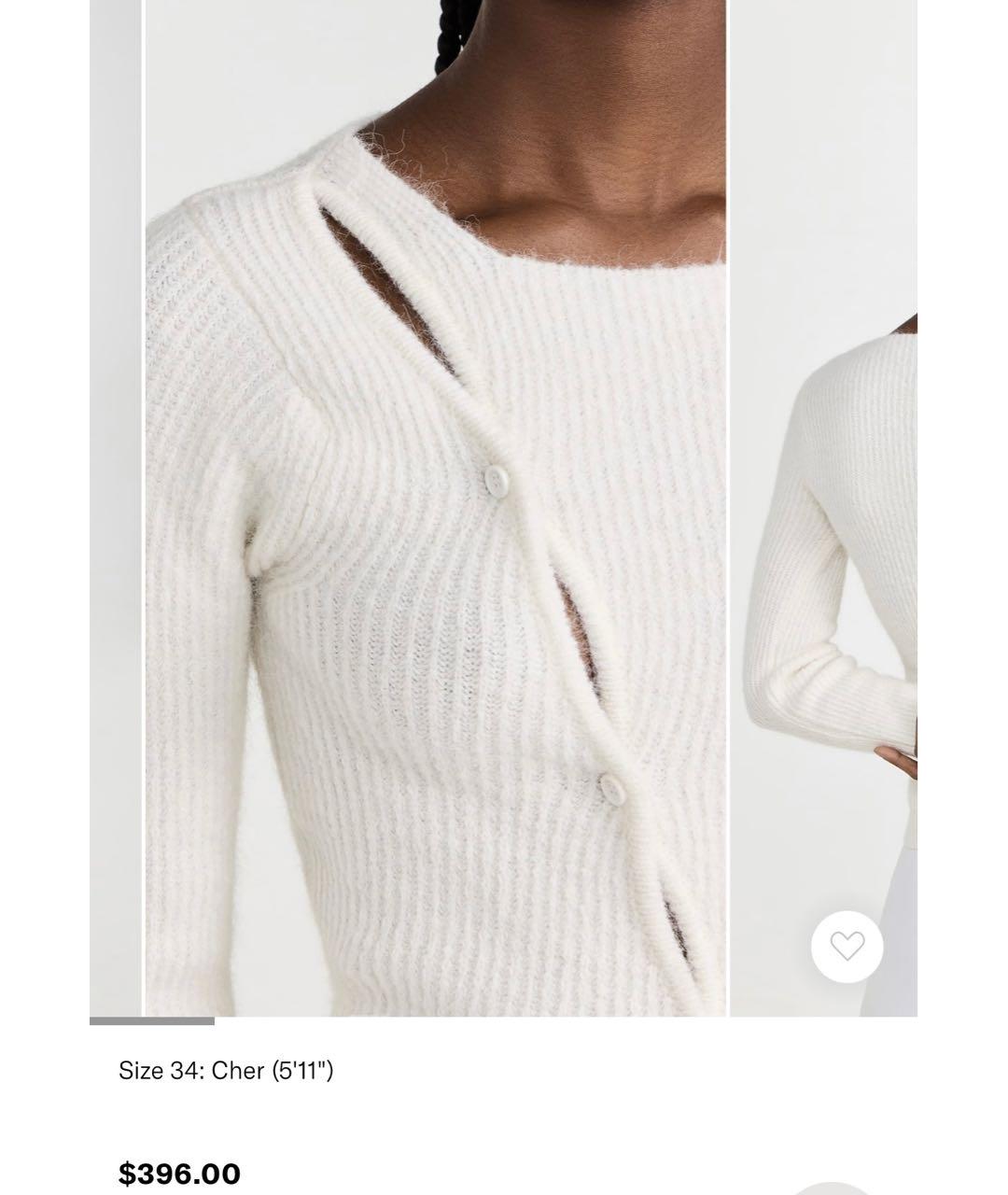 JACQUEMUS Белый шерстяной джемпер / свитер, фото 8