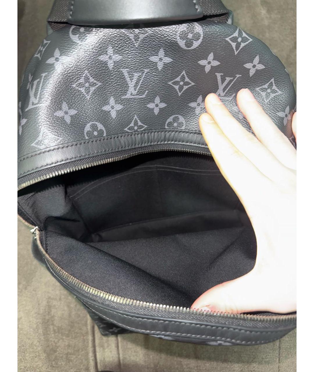 LOUIS VUITTON Антрацитовый рюкзак, фото 4